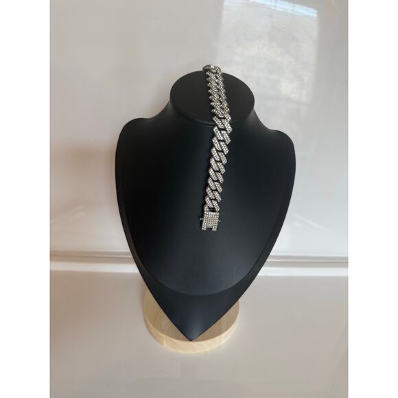 Iced out fashion bracelet 8 inches 13 mm - Picture 2 of 2